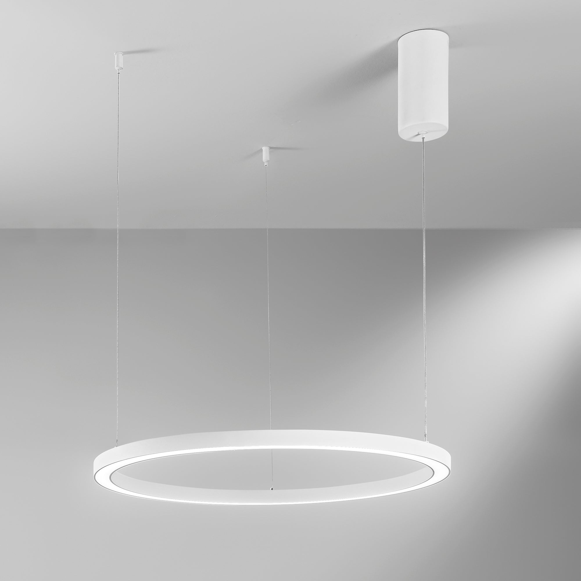 SOSPENSIONE LED HOOP BIANCA 30W 4500LM CCT 60X60X150CM
