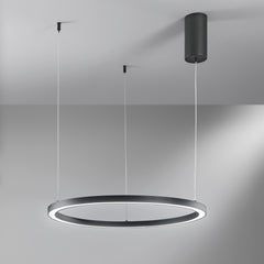 SOSPENSIONE LED HOOP NERA 30W 4500LM CCT 60X60X150CM