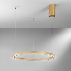 SOSPENSIONE LED HOOP ORO 30W 4500LM CCT 60X60X150CM