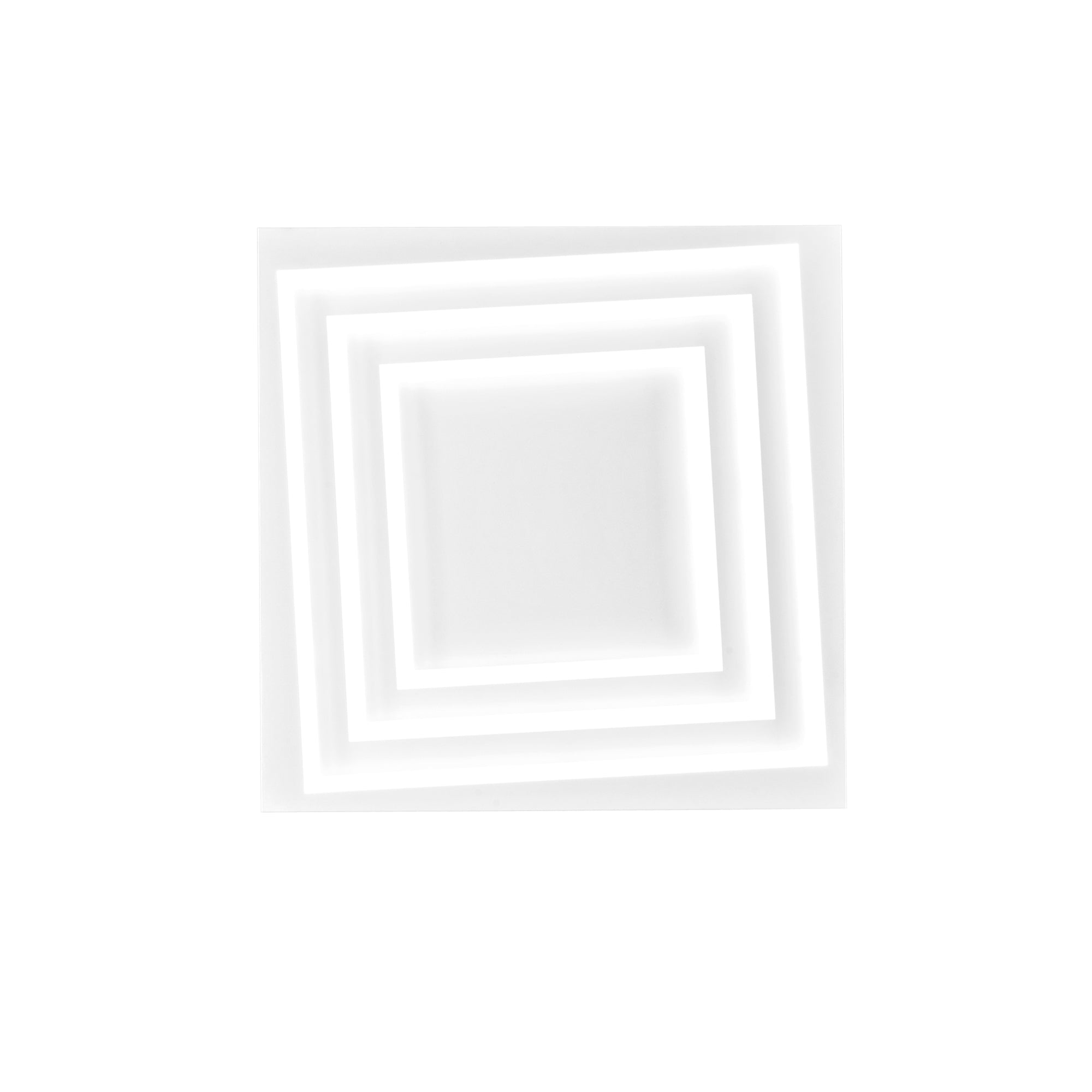 "Plafoniera LED HYPNOTIC quadrata in alluminio bianca ,CCT, 47 cm."