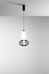 SOSPENSIONE LED INKAS NERA IN VETRO 16W 1860LM CCT 3000/3500/4000K 42X22X22CM