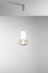 SOSPENSIONE LED INKAS ORO IN VETRO 16W 1860LM CCT 3000/3500/4000K 42X22X22CM