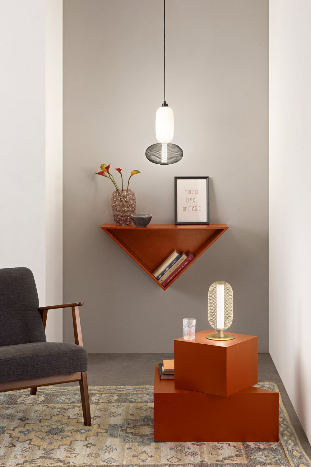 LUME LED INKAS ORO IN METALLO 11W 1260LM CCT 3000/3500/4000K 29X16X16CM