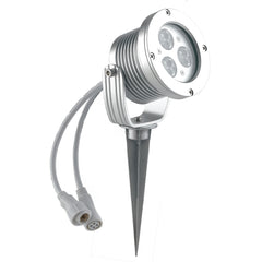 "Proiettore IRIDE argento in alluminio 9 luci a LED integrato 1W 720 6000 K IP65 ermetico e resistente all'acqua. adatto ad ambienti esterni"