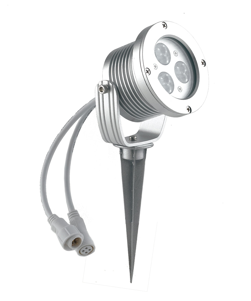 "Proiettore LED per esterno IRIDE argento 9x1W 6000K (luce fredda)"