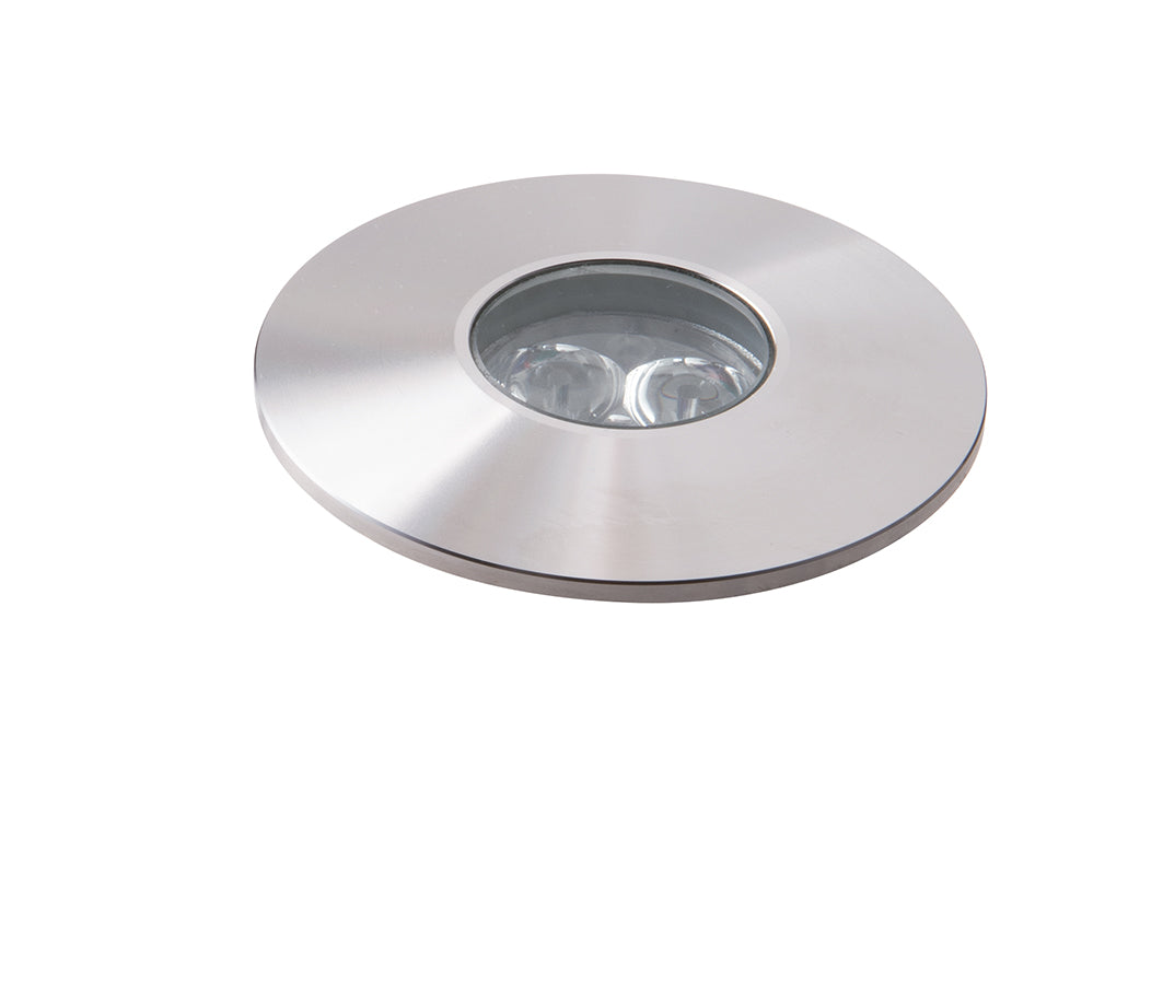 "Calpestabile LED per esterno IRIDE DC12-24V argento 3x1W con funzione RGB e dimmer"