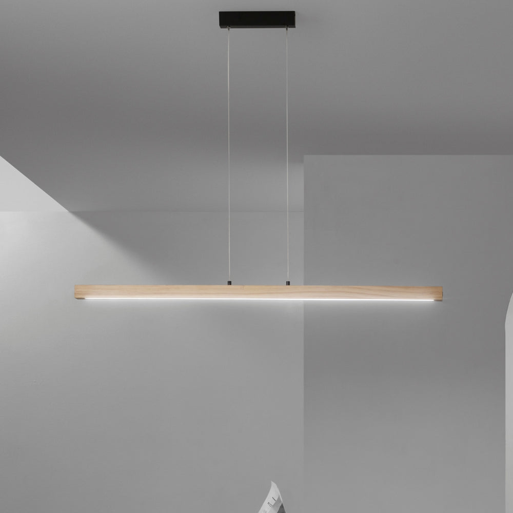 SOSPENSIONE LED JOSEPH LEGNO 22W 2750LM CCT 125X4,5X150CM