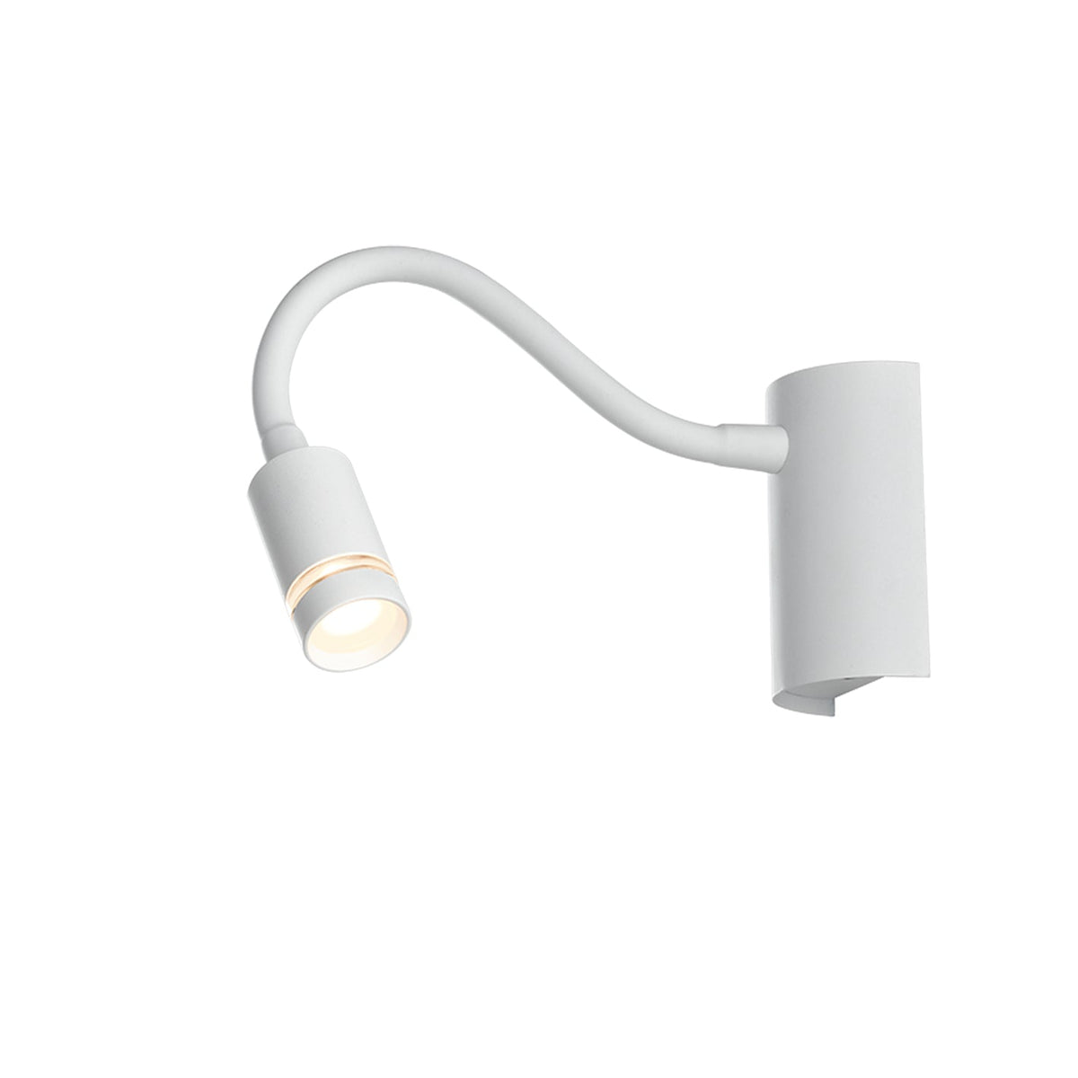 "Applique LED KEPLER in metallo bianco con braccio flessibile 3000K (luce calda)"