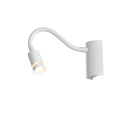 "Applique LED KEPLER in metallo bianco con braccio flessibile 3000K (luce calda)"