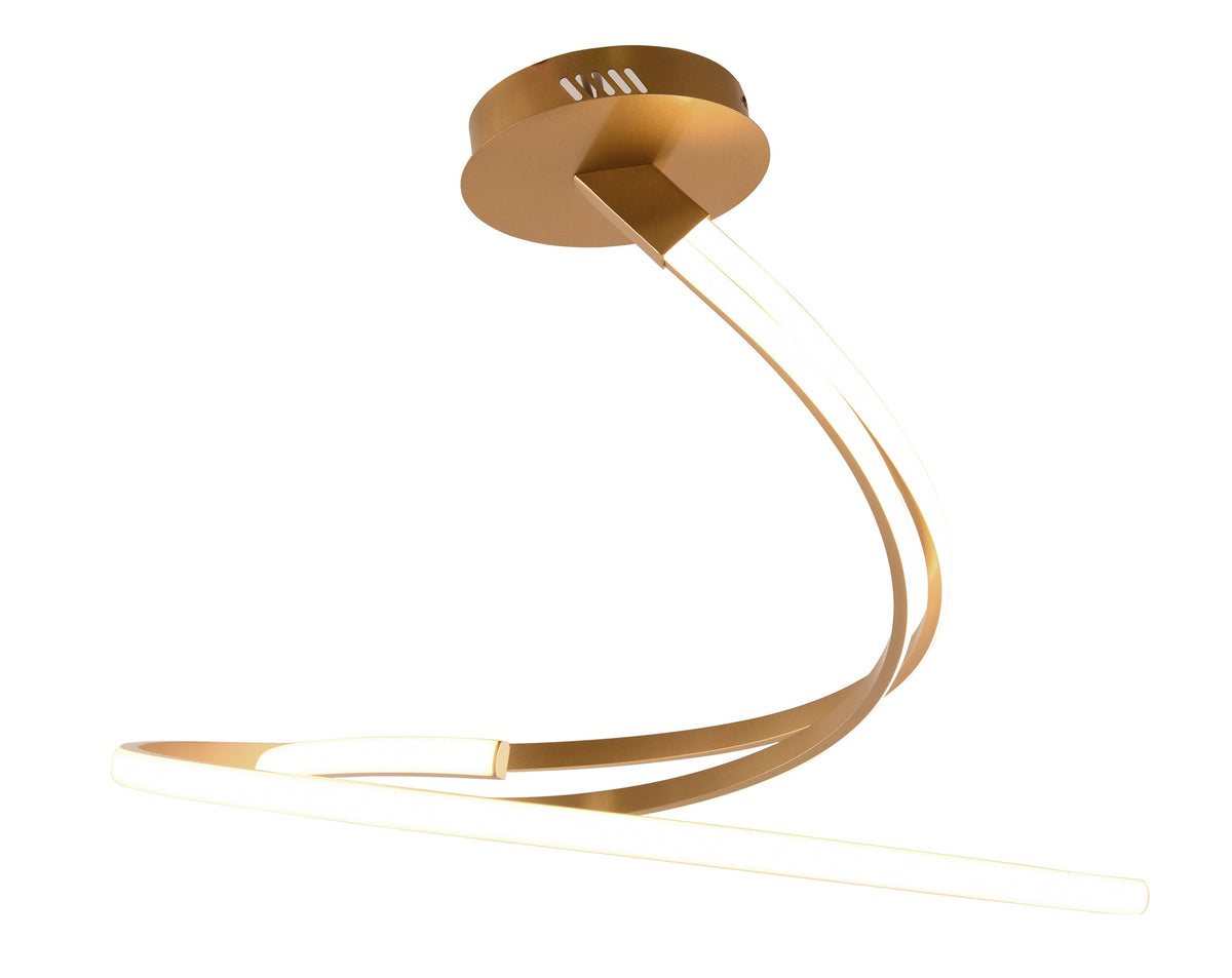 "Plafoniera LED KINETIC in alluminio oro, CCT"