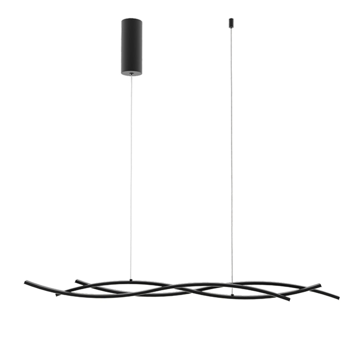 "Sospensione LED KINETIC in alluminio nero, CCT"
