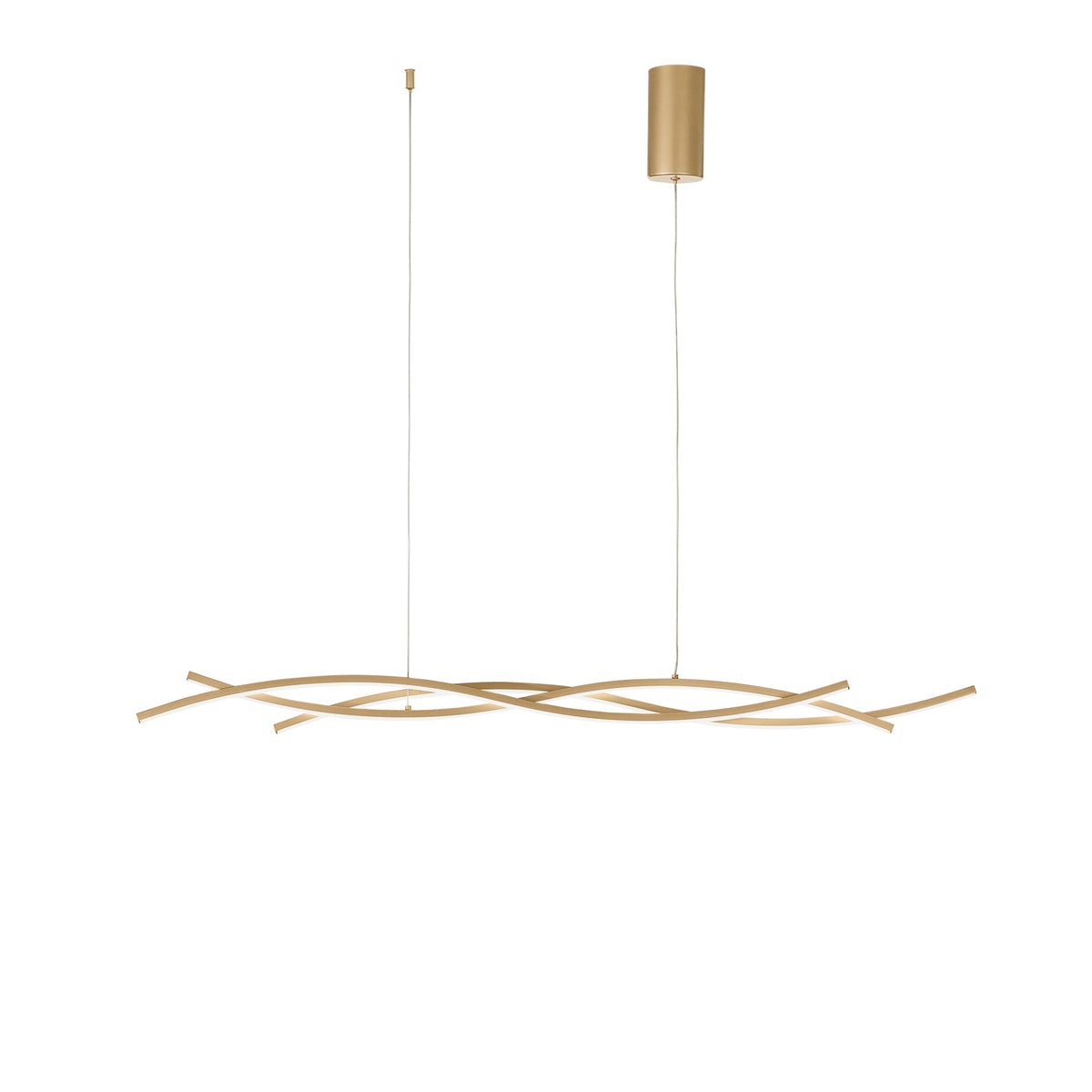 SOSPENSIONE LED KINETIC ORO 40W 5100LM CCT 117,2X6X105CM
