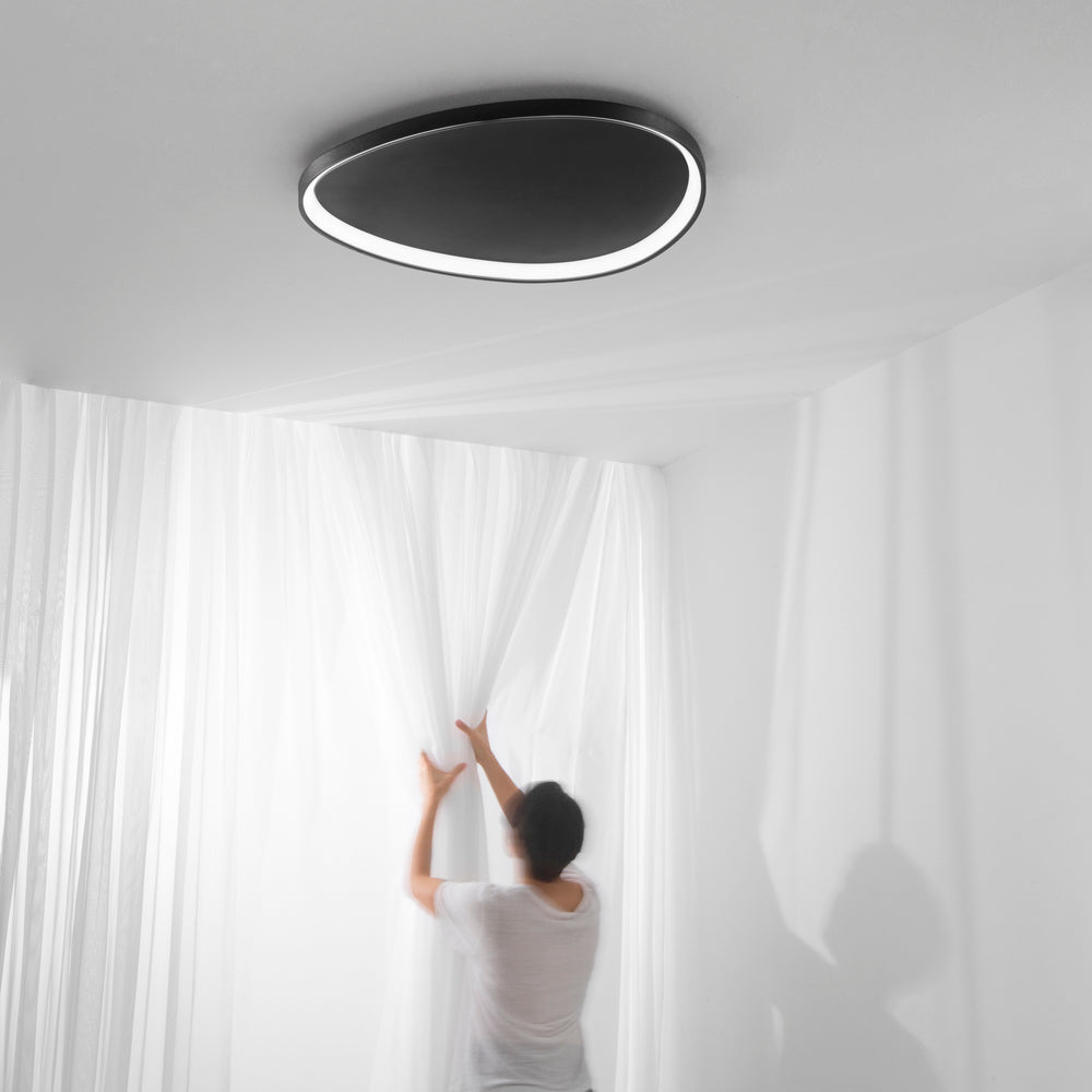 PLAFONIERA LED KLAPTON NERA 80W 11440LM CCT 85X85X7CM