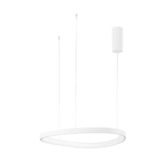 "Sospensione LED KLAPTON in alluminio bianco, cavo regolabile, CCT, h150cm. Ø 65 cm."