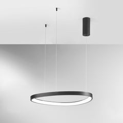 SOSPENSIONE LED KLAPTON NERA 58W 8360LM CCT 65X3,5X150CM