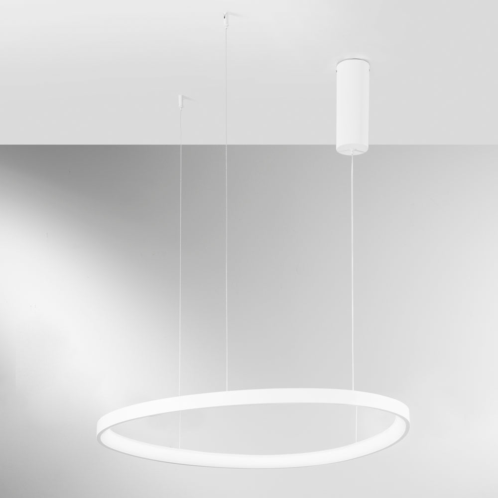 SOSPENSIONE LED KLAPTON BIANCA 80W 11440LM CCT 85X3,5X150CM