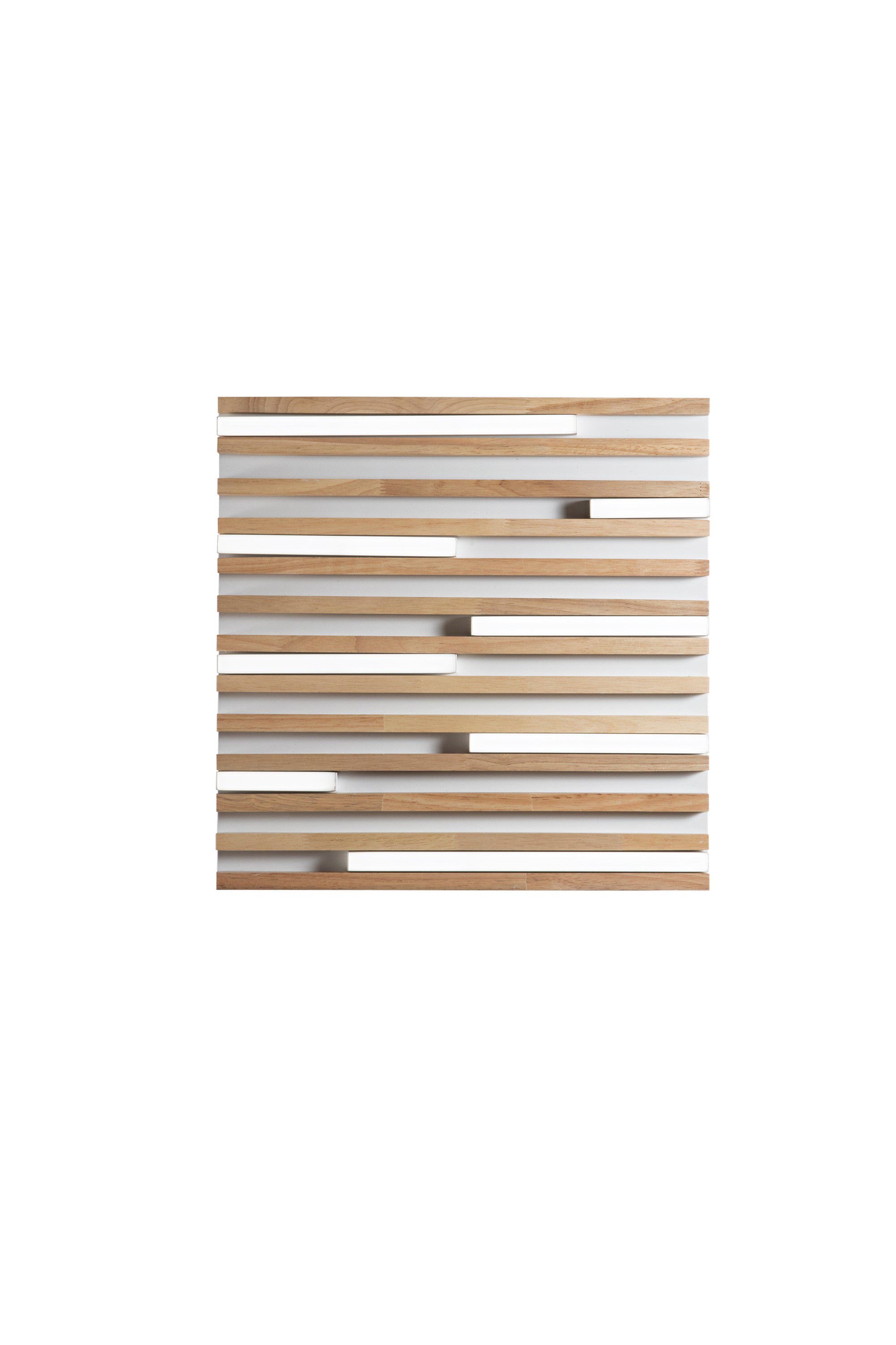 PLAFONIERA LED KUMA BIANCA IN LEGNO 24W CCT 2700/3200/4000K L41X41XH5,2 CM