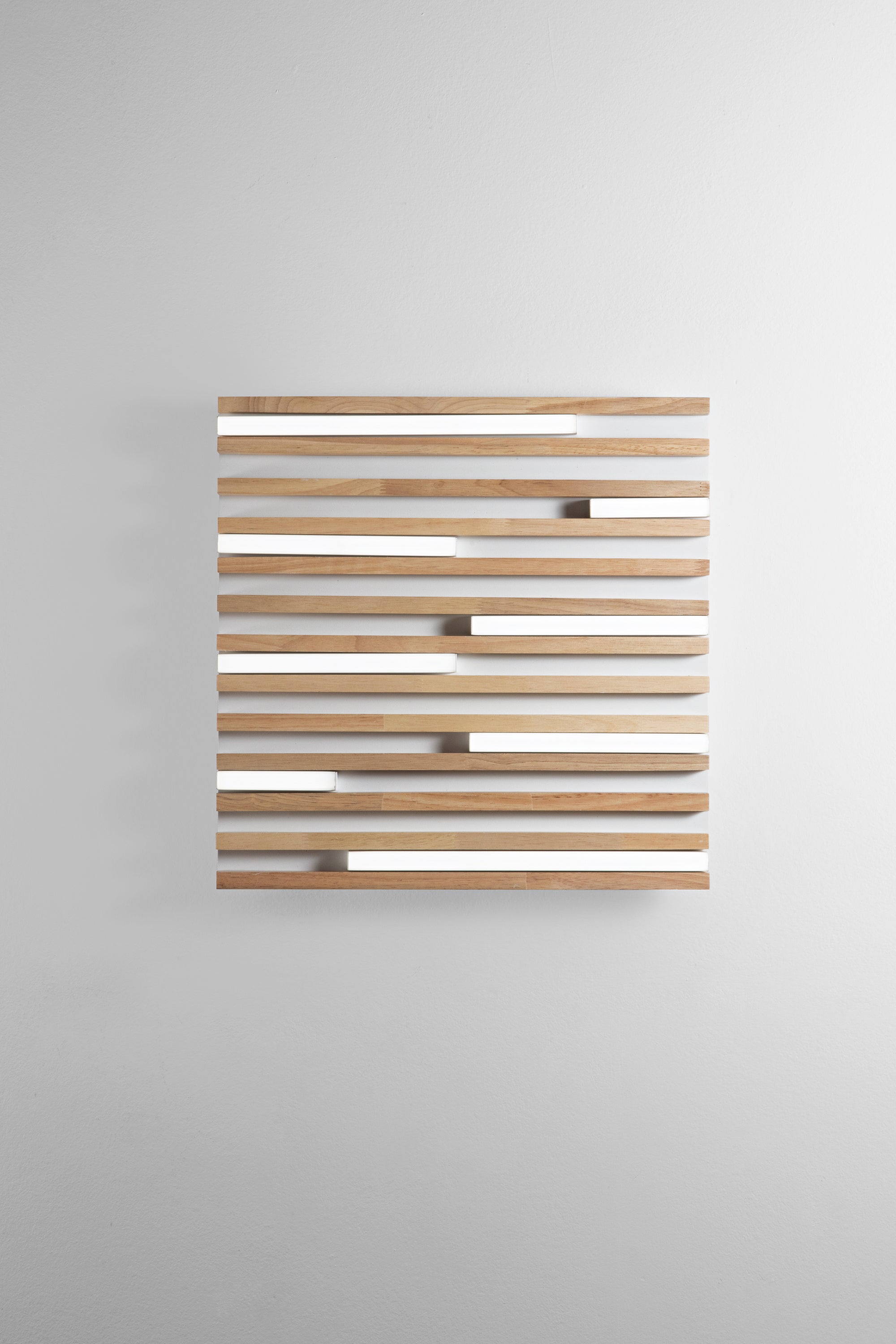 PLAFONIERA LED KUMA BIANCA IN LEGNO 24W CCT 2700/3200/4000K L41X41XH5,2 CM
