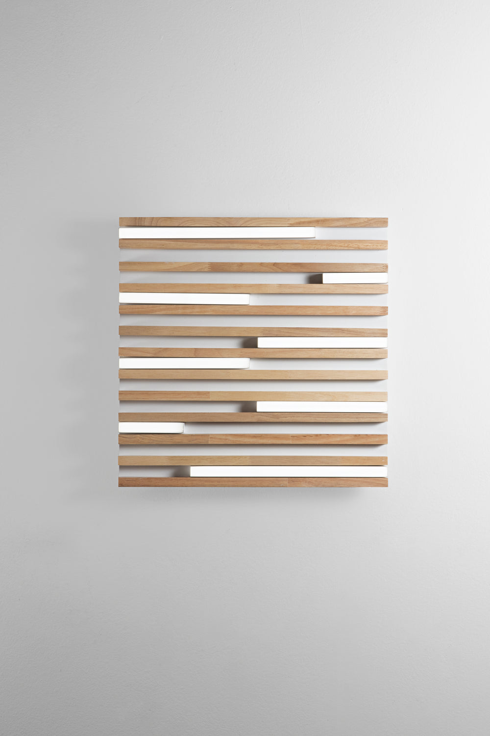 PLAFONIERA LED KUMA BIANCA IN LEGNO 24W CCT 2700/3200/4000K L41X41XH5,2 CM