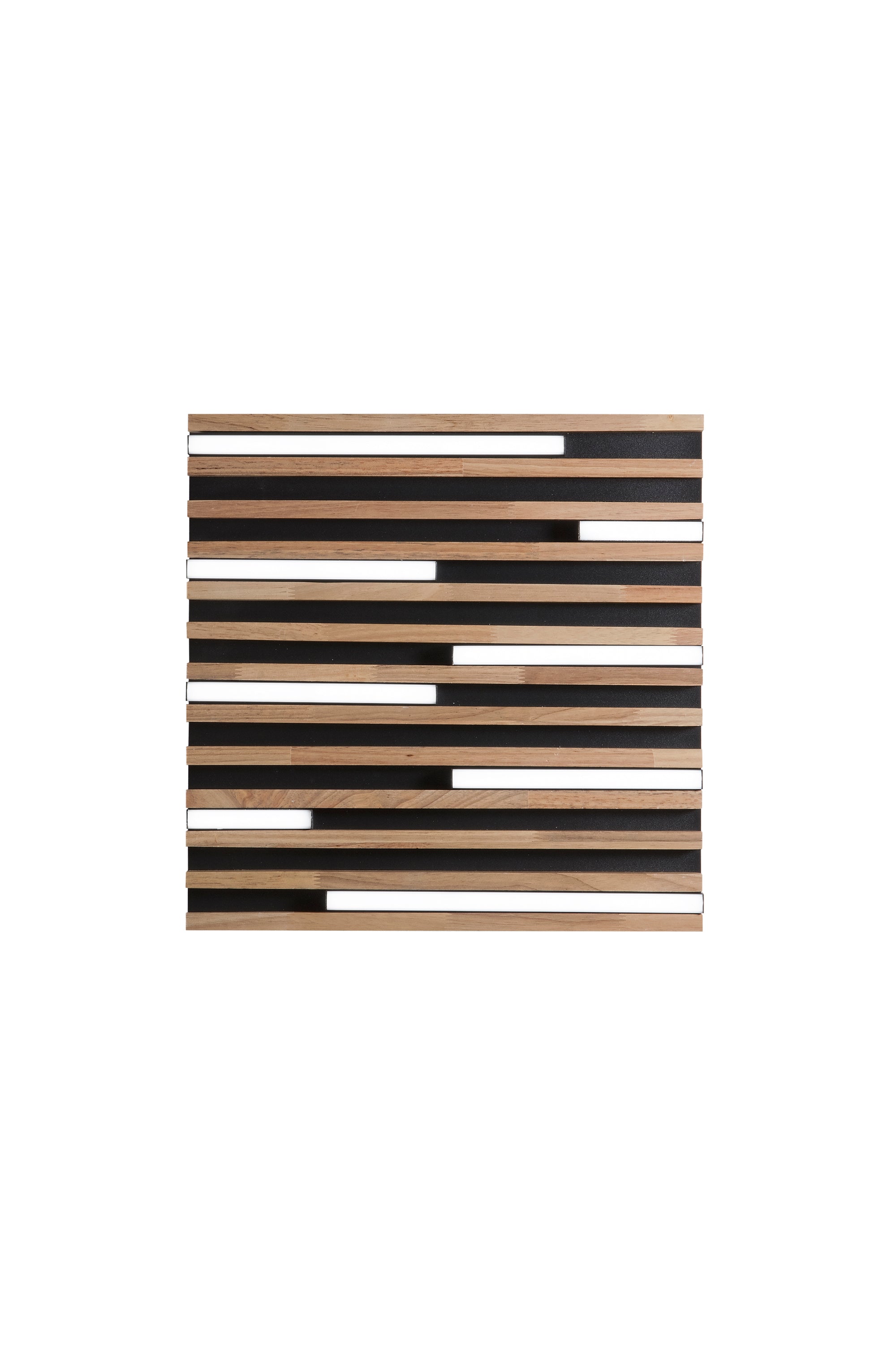 PLAFONIERA LED KUMA NERA IN LEGNO 24W CCT 2700/3200/4000K L41X41XH5,2 CM