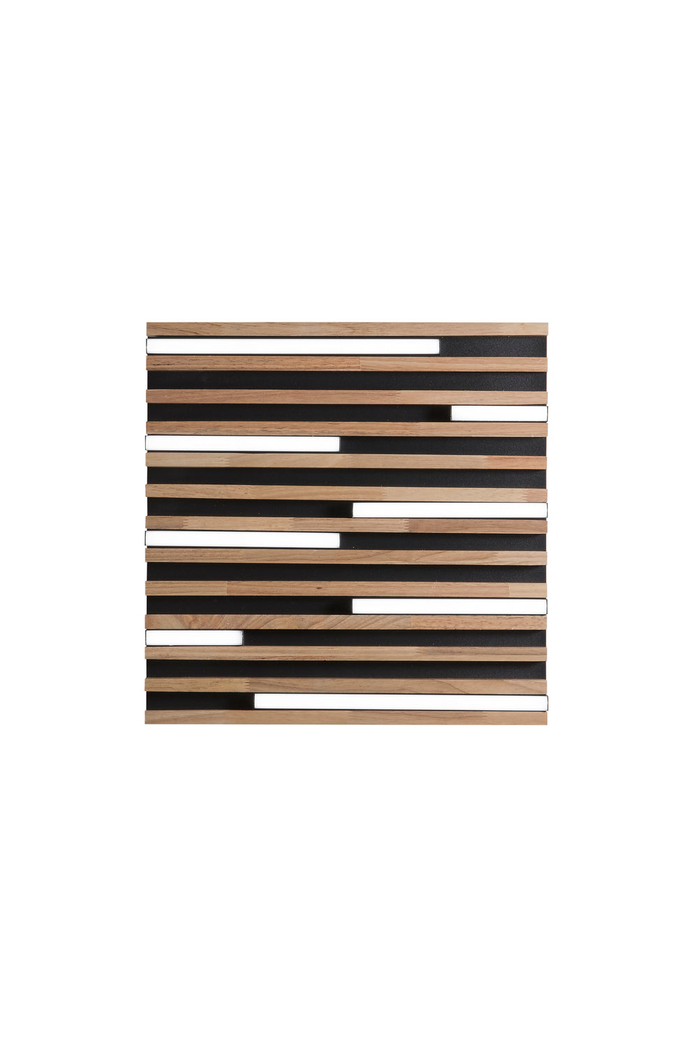 PLAFONIERA LED KUMA NERA IN LEGNO 24W CCT 2700/3200/4000K L41X41XH5,2 CM