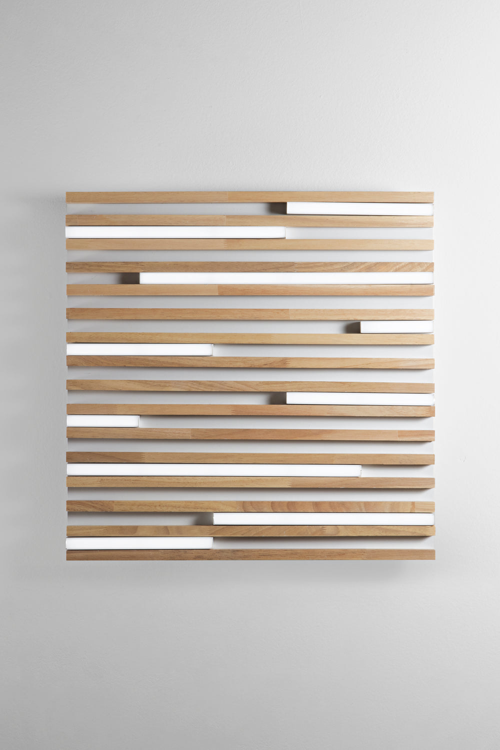 PLAFONIERA LED KUMA BIANCA IN LEGNO 40W CCT 2700/3200/4000K L50X50XH5,2 CM