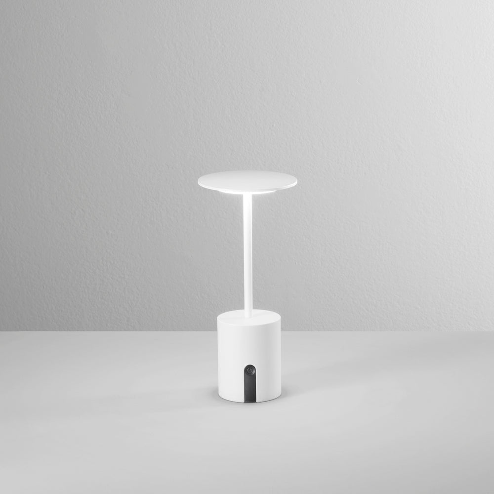 LAMPADA DA TAVOLO RICARICABILE LED LIBERTY BIANCA 2W 300LM 3000K DIMM. IP44 10X22CM