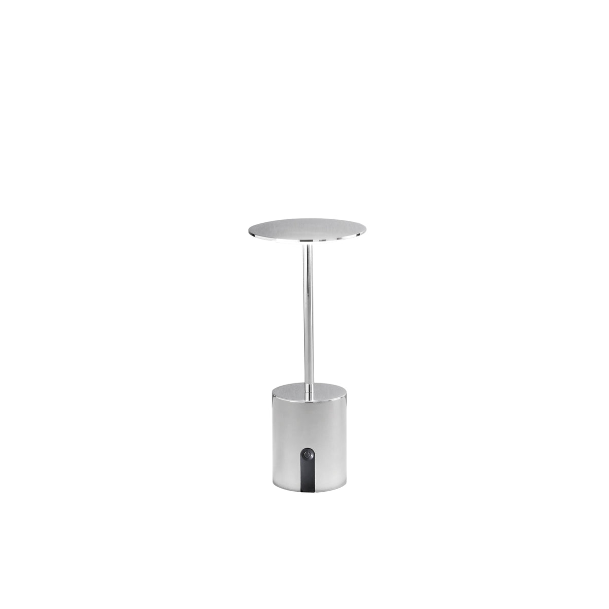 "Lampada LED da esterno LIBERTY ricaricabile in metallo con dimmer - Cromo