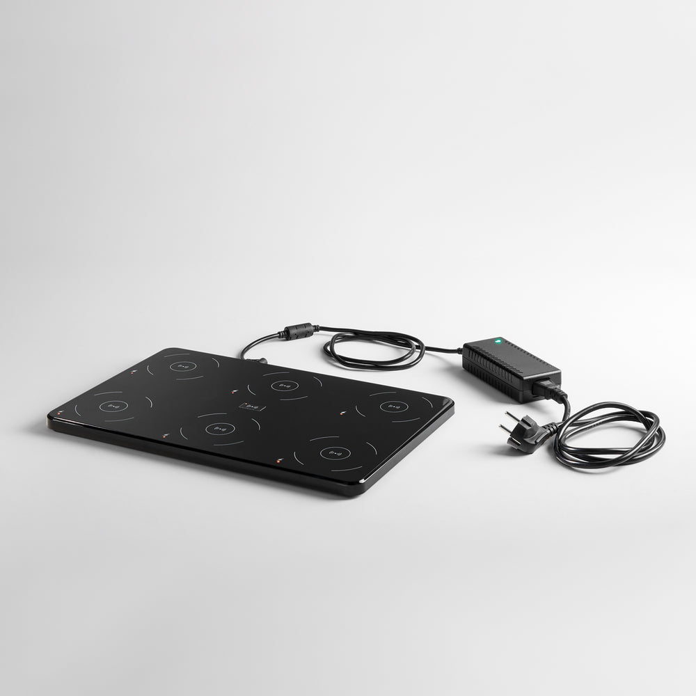 BASE DI RICARICA NERA PER LAMPADE DA TAVOLO LIBERTY 6 STAZIONI 5V 1,5A
