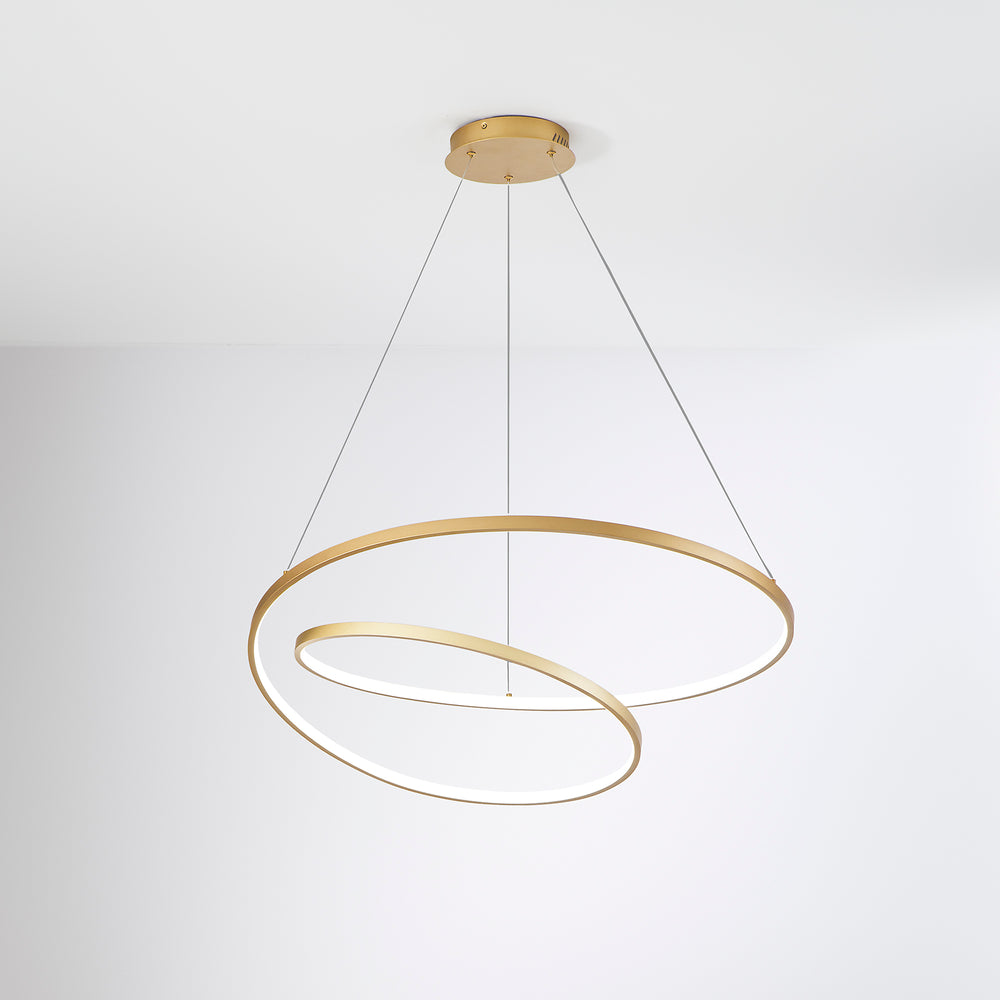SOSPENSIONE LED LIEVE ORO 60W 8000LM CCT 80X11,2X150CM