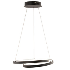 SOSPENSIONE LED LIEVE NERA 30W 4000LM CCT 40X6,5X150CM