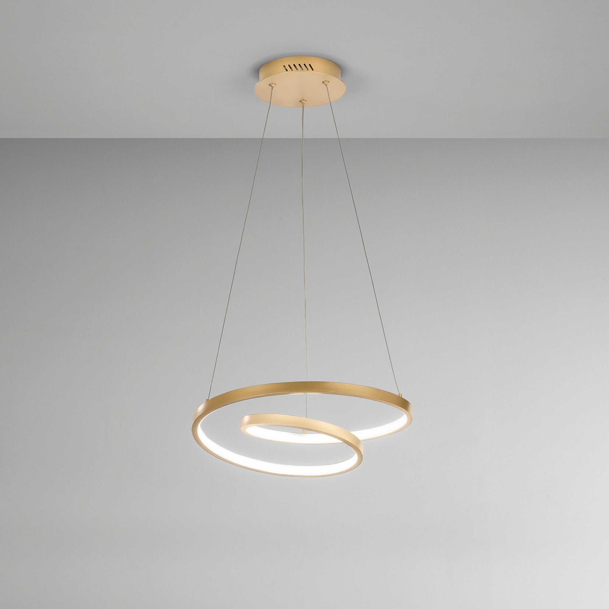 SOSPENSIONE LED LIEVE ORO 30W 4000LM CCT 40X6,5X150CM