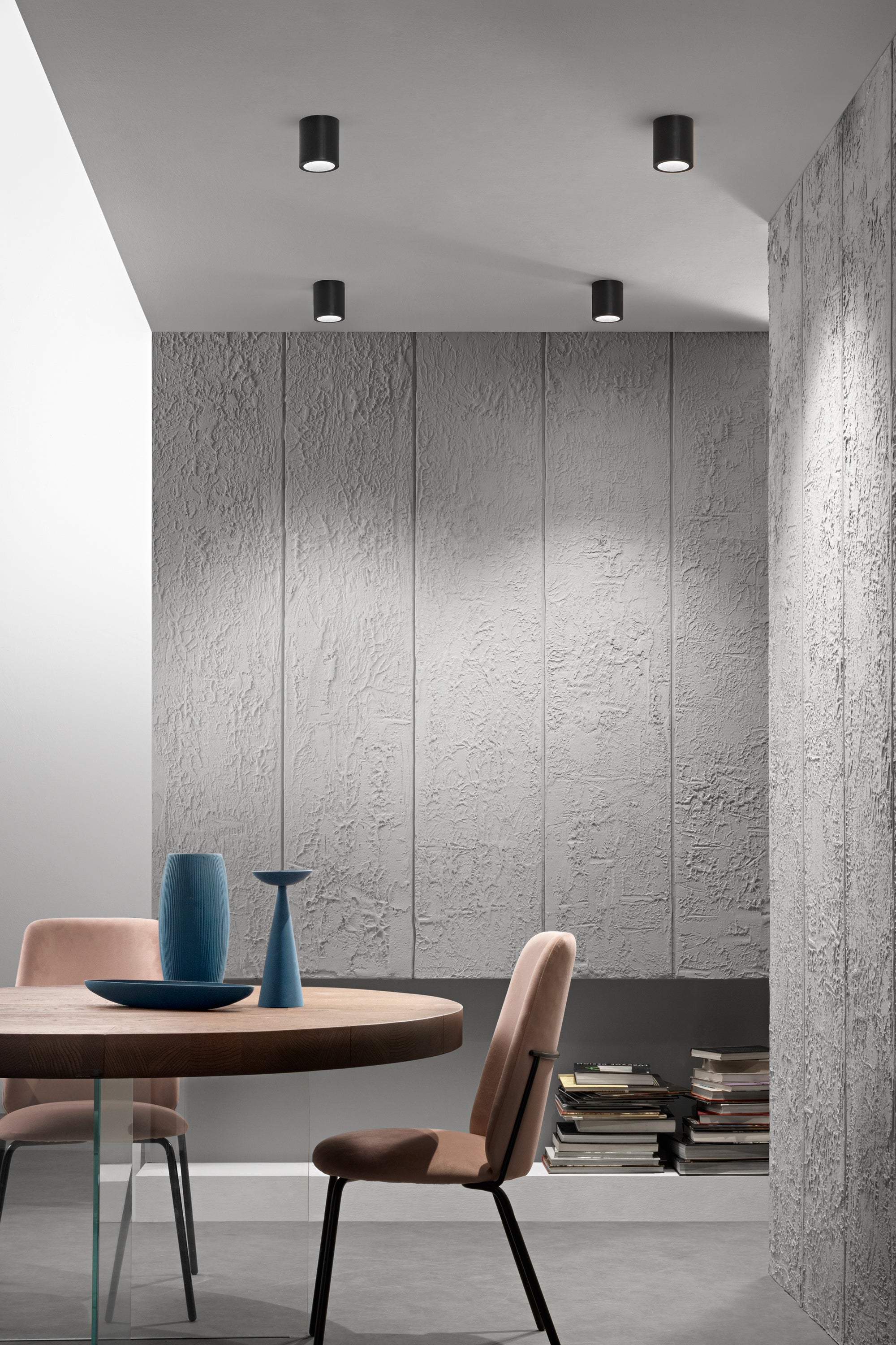PLAFONIERA LED MANOR TONDA NERA 7W 820LM CCT 3000-4200-6500K 9X10 CM