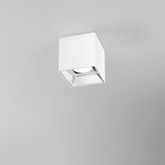 PLAFONIERA LED MIG BIANCA E CROMO IN ACRILICO E ALLUMINIO 20W 2000LM 3000K ANTIABBAGLIAMENTO 11,5X11