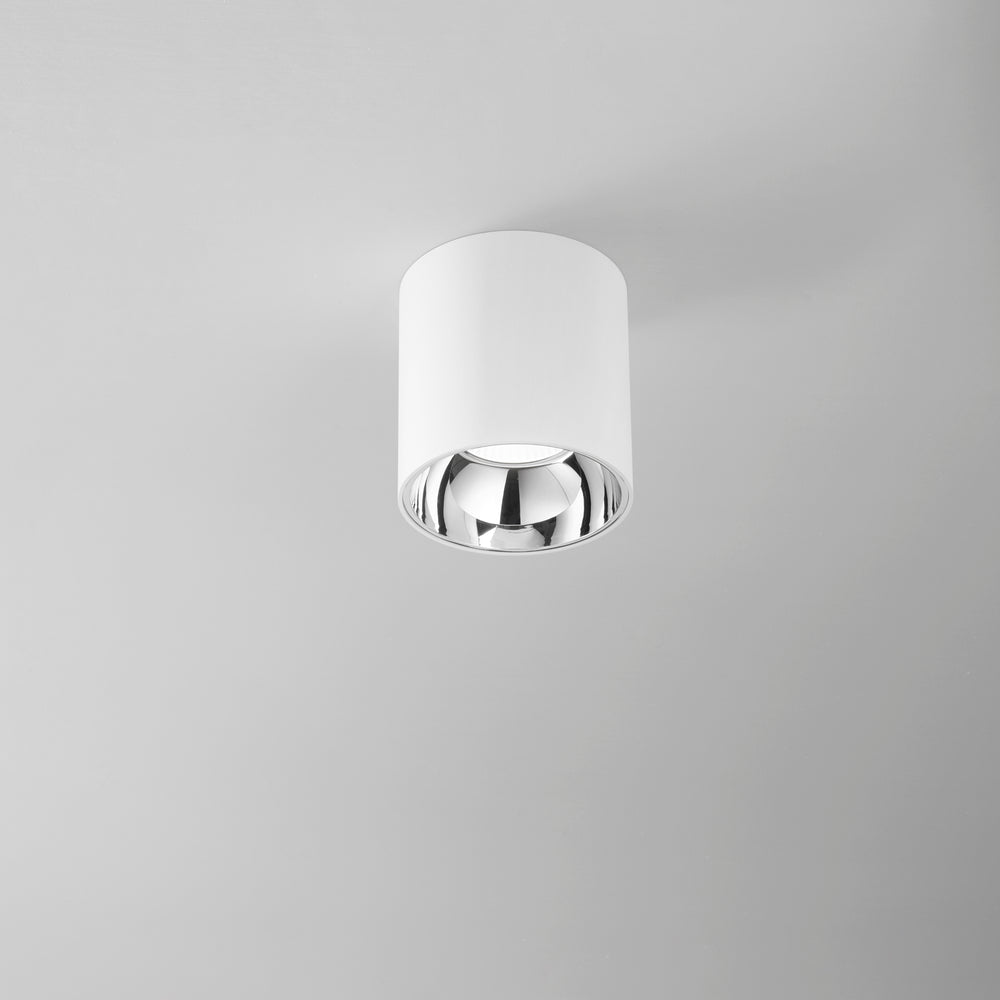 PLAFONIERA LED MIG BIANCA E CROMO IN ACRILICO E ALLUMINIO 20W 2000LM 4000K ANTIABBAGLIAMENTO 11,4X11
