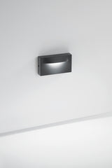 APPLIQUE LED MOBULA ANTRACITE IN ALLUMINIO 8W 1100LM 3000K IP65 420X180X165MM