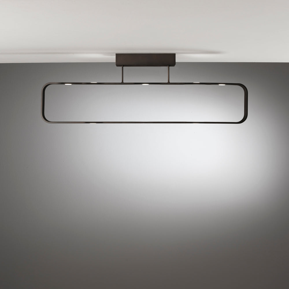 PLAFONIERA LED MOKA MARRONE 35W 2940LM 3000K 80X16X26CM