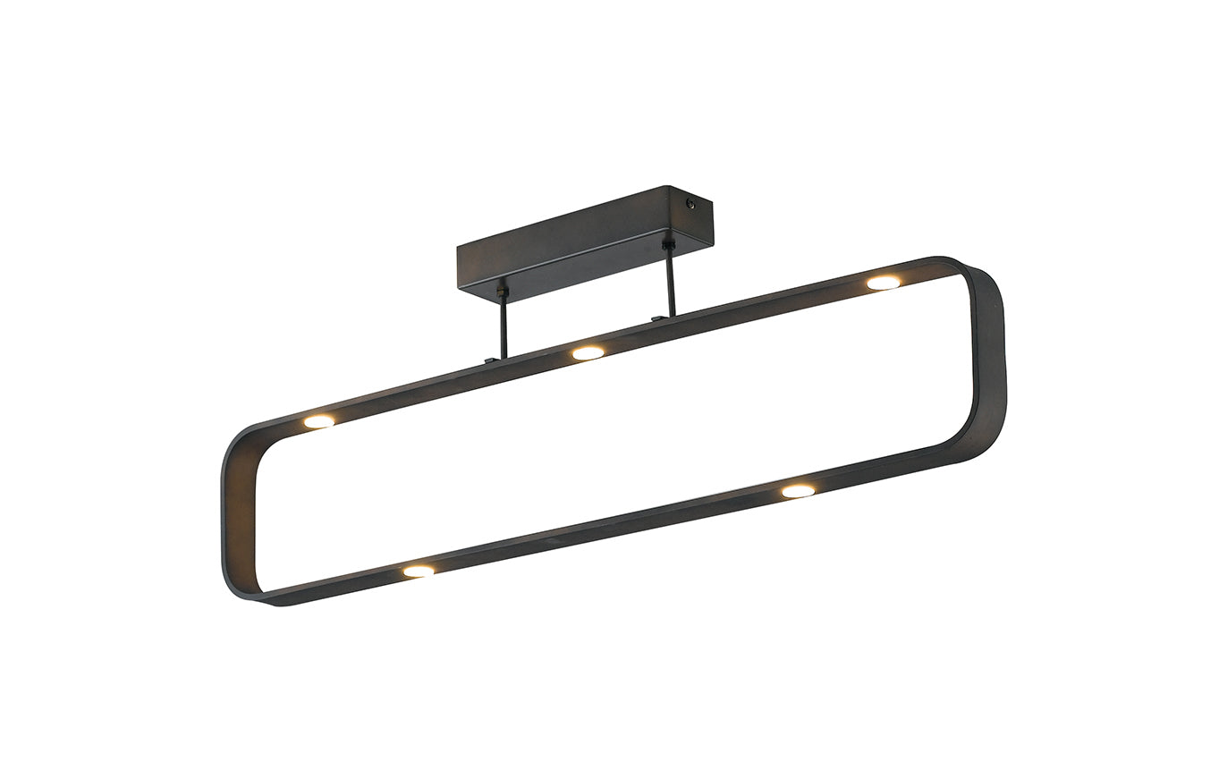 "Plafoniera LED MOKA marrone dimmerabile con 7 LED, 4000K (luce naturale)"