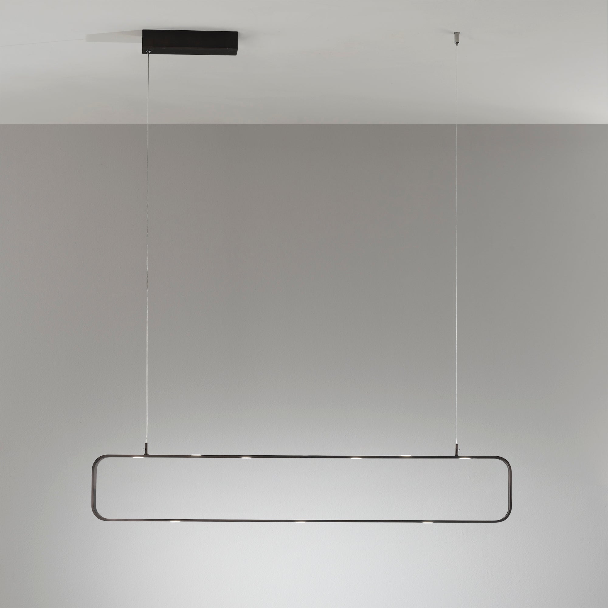 SOSPENSIONE LED MOKA MARRONE 45W 3780LM 3000K DIMMERABILE 100X4X120CM