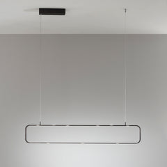 SOSPENSIONE LED MOKA MARRONE 45W 3780LM 3000K DIMMERABILE 100X4X120CM