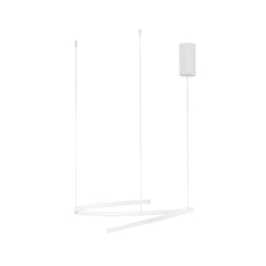 "Sospensione LED MOMA in metallo verniciato bianco, CCT"