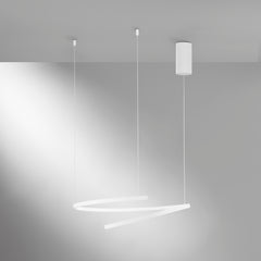 SOSPENSIONE LED MOMA BIANCA 38W 6090LM CCT 60X12X150CM