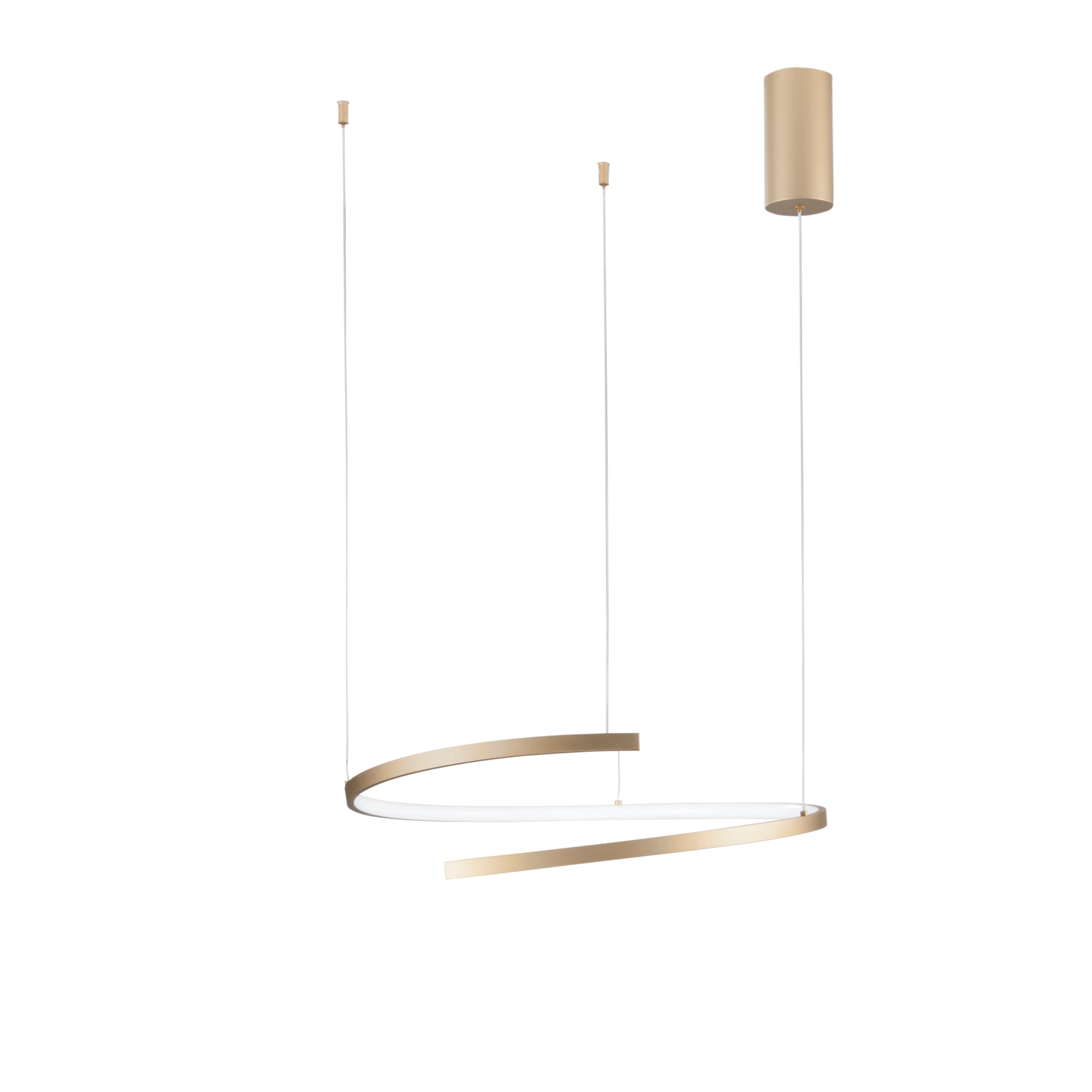 "Sospensione LED MOMA in metallo verniciato oro, CCT"