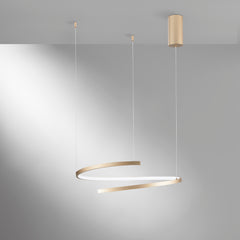 SOSPENSIONE LED MOMA ORO 38W 6090LM CCT 60X12X150CM