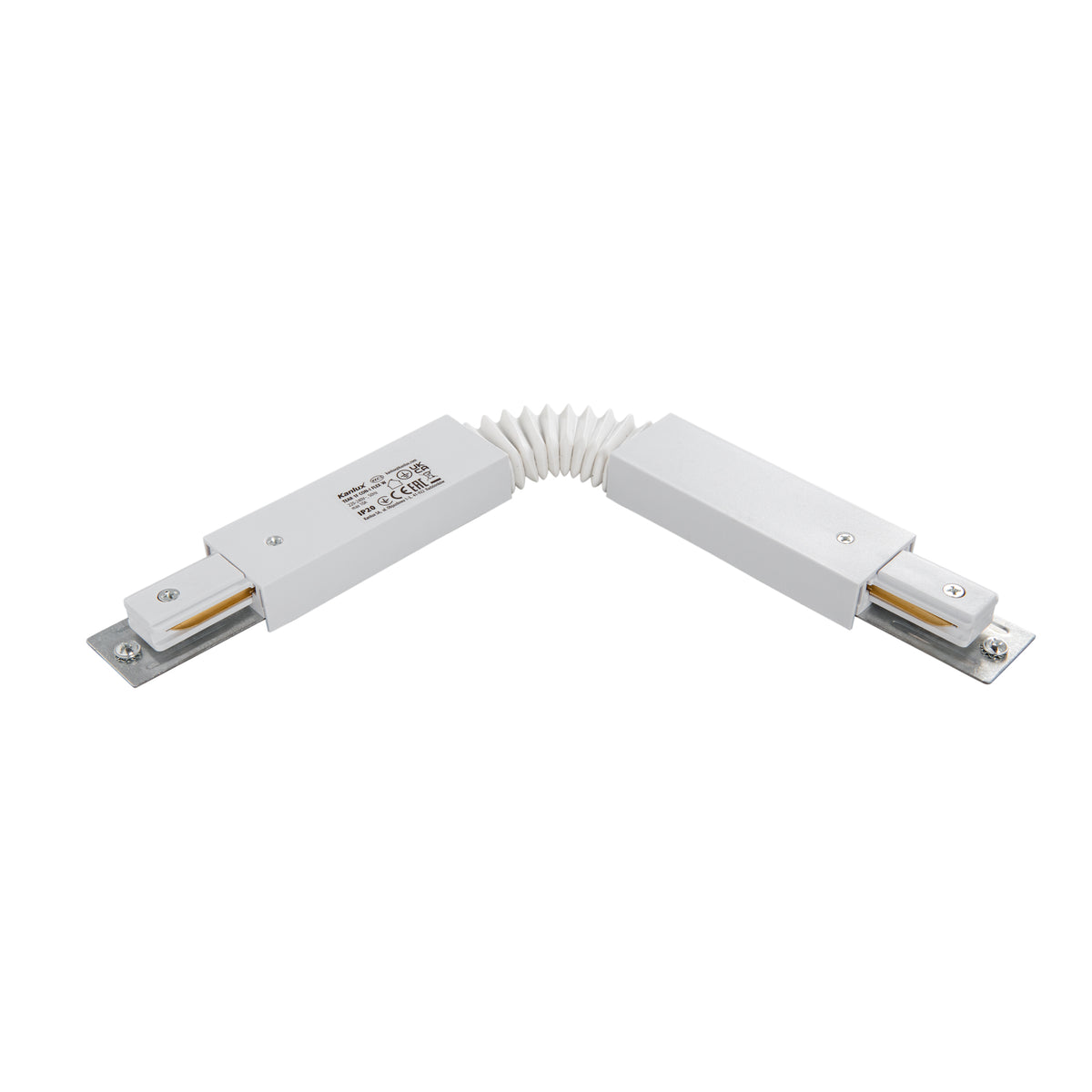 Connettore bianco flessibile per sistema monofase.