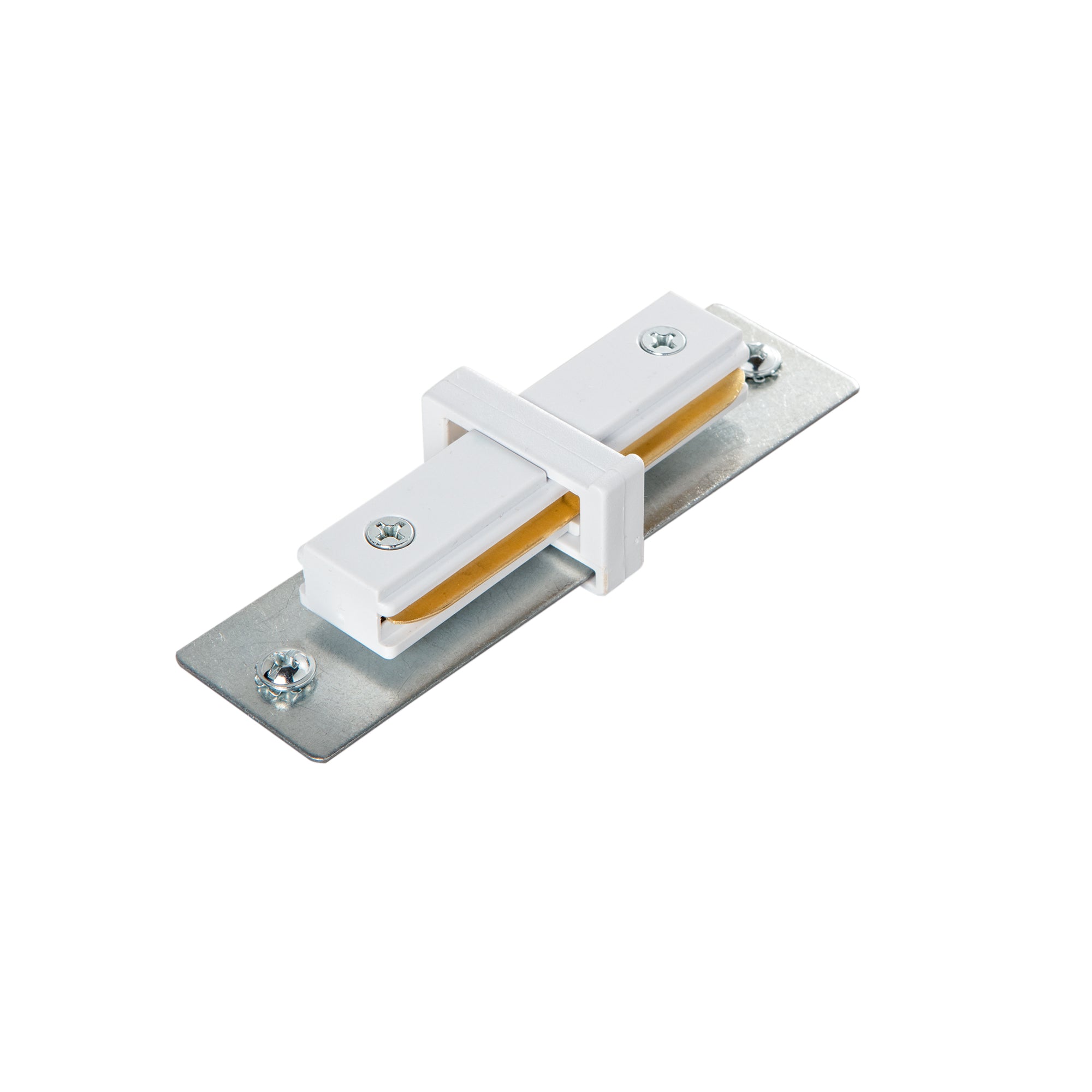 Connettore bianco track a I per binari guida monofase.