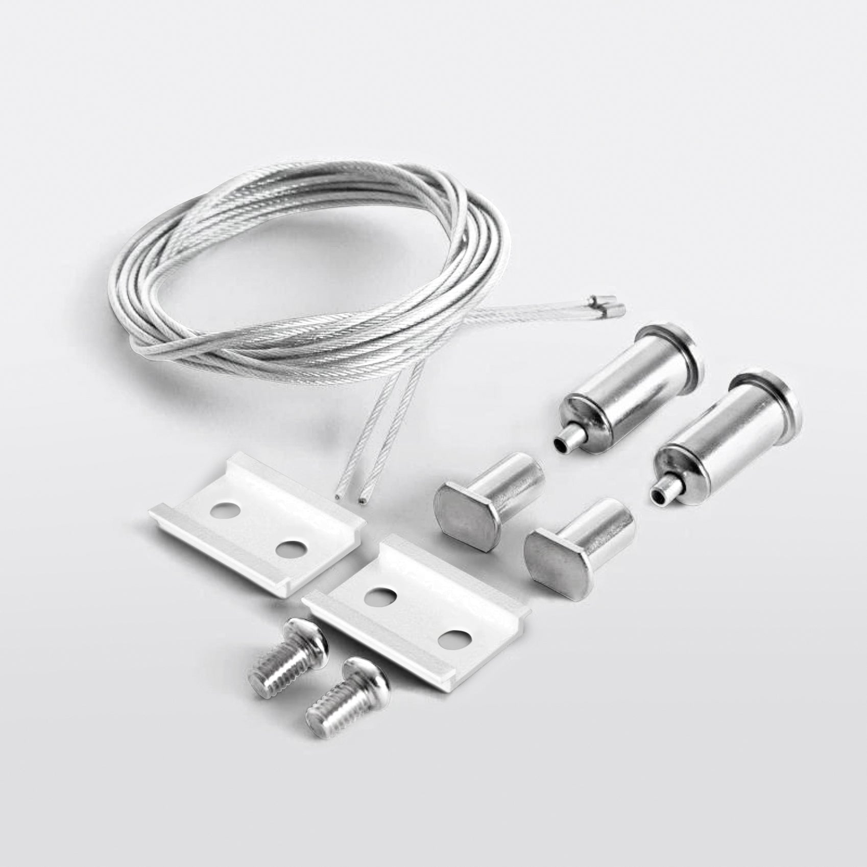 Kit 2 pcs 3 m in acciaio per sospensione.