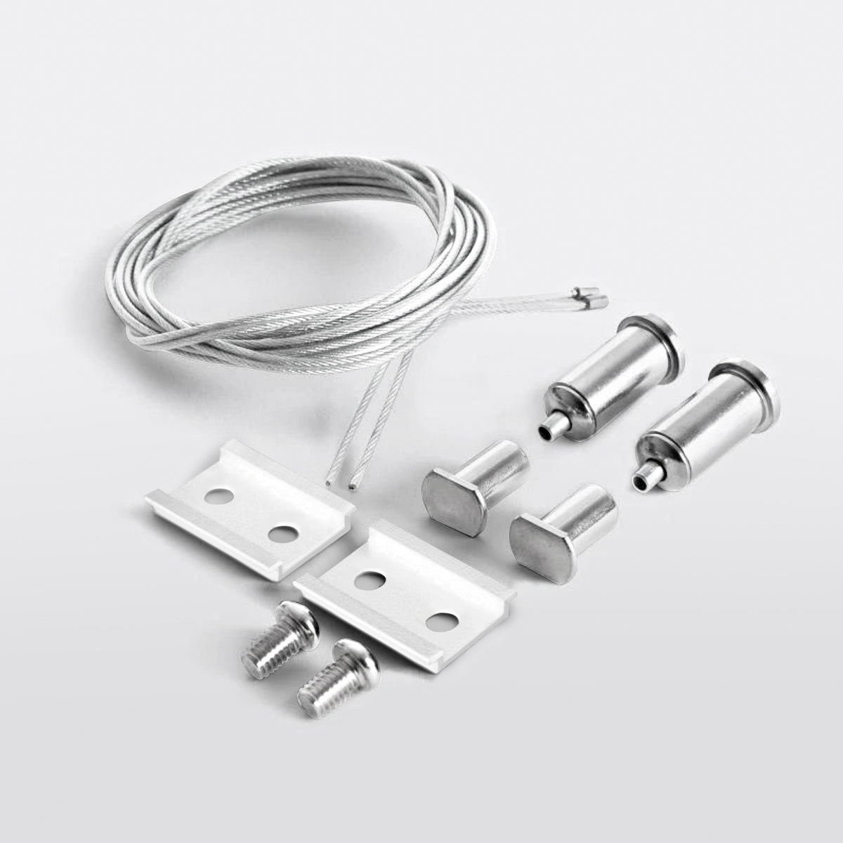 Kit 2 pcs 3 m in acciaio per sospensione.