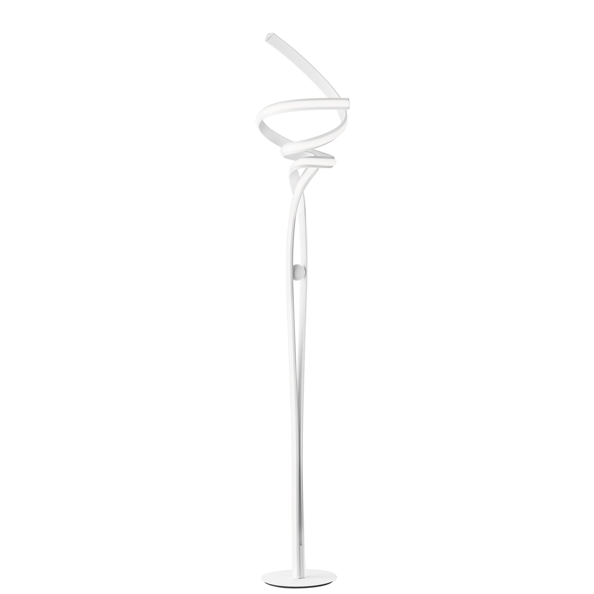 "Piantana LED MYSTRAL in alluminio bianco, diffusore in silicone CCT"