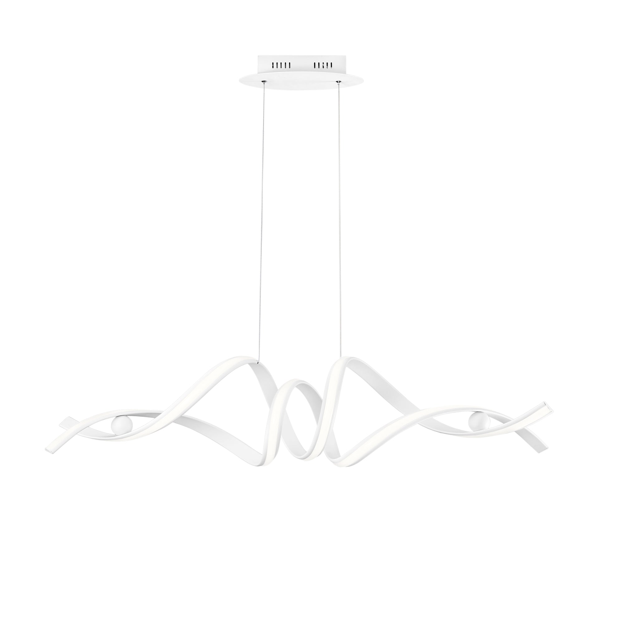 "Sospensione LED MYSTRAL in alluminio bianco, diffusore in silicone CCT"